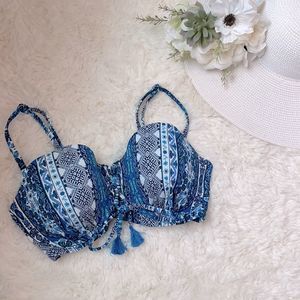 Xhilaration Bikini Top Strapless Paisley D/DD